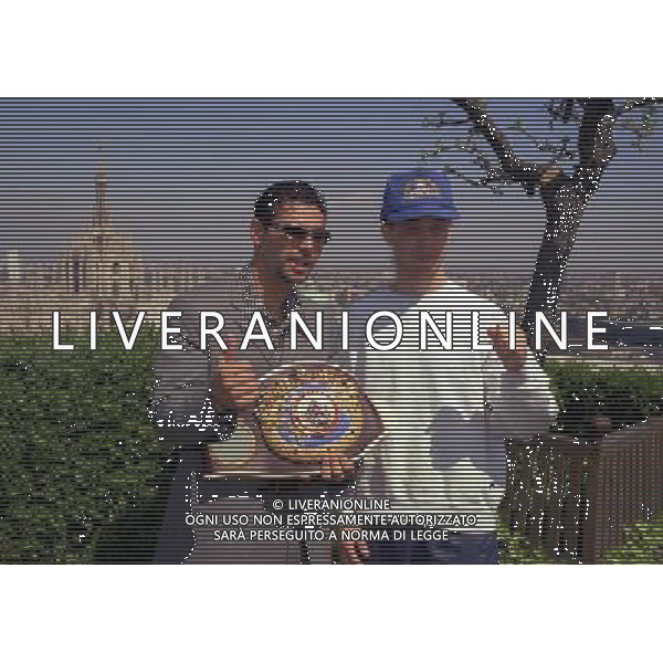 15-04-1997 MILANO TERRAZZA MARTINI CONFERENZA STAMPA GIOVANNI PARISI CON HAROLD MILLER NELLA FOTO GIOVANNI PARISI CON HAROLD MILLER AG ALDO LIVERANI SAS