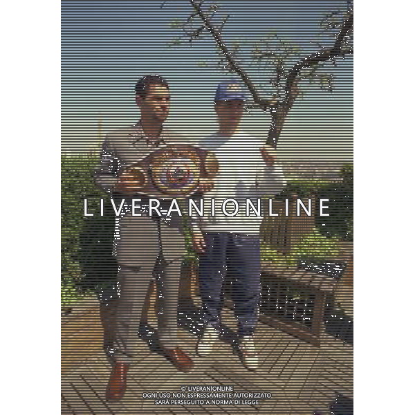 15-04-1997 MILANO TERRAZZA MARTINI CONFERENZA STAMPA GIOVANNI PARISI CON HAROLD MILLER NELLA FOTO GIOVANNI PARISI CON HAROLD MILLER AG ALDO LIVERANI SAS