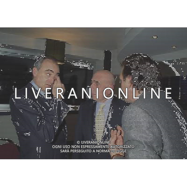 10-01-1997 MILANO LEGA CALCIO VIA ROSSELLINI NELLA FOTO ANTONIO GIRAUDO E ADRIANO GALLIANI CON MASSIMO CELLINO AG ALDO LIVERANI SAS