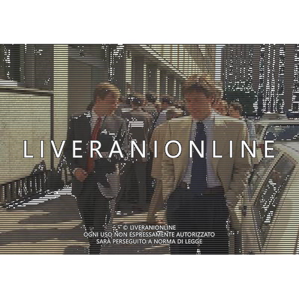 MILANO 15-07-1997 LEGA CALCIO VIA ROSSELLINI NELLA FOTO STEFANO TANZI CON GABRIELE ORIALI AG ALDO LIVERANI SAS