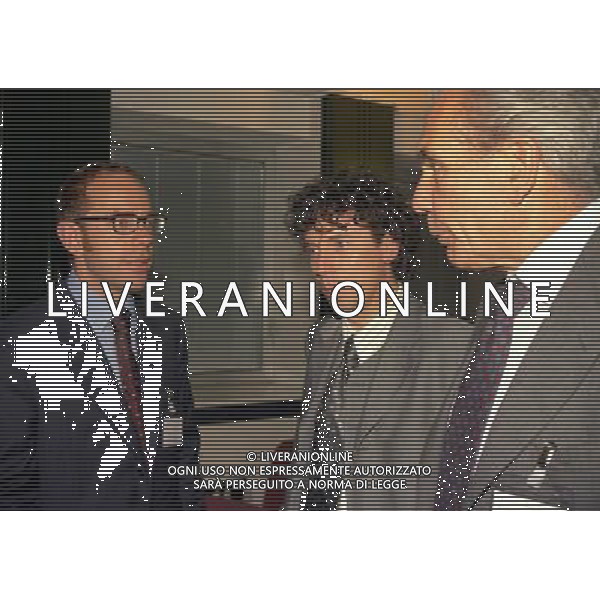 MILANO 27-06-1997 LEGA CALCIO VIA ROSSELLINI NELLA FOTO ENRICO MANTOVANI CON SERGIO GASPARIN E GIUSEPPE GAZZONI FRASCARA AG ALDO LIVERANI SAS 