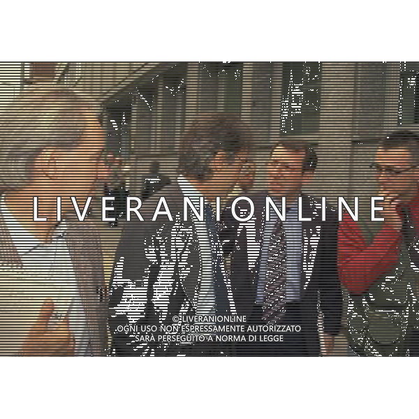 MILANO 27-05-1998 LEGA CALCIO VIA ROSSELINI NELLA FOTO MASSIMO MORATTI CON IL GIORNALISTA FABIO MONTI AG ALDO LIVERANI SAS