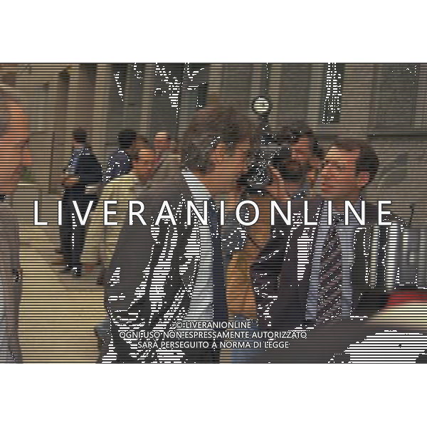 MILANO 27-05-1998 LEGA CALCIO VIA ROSSELINI NELLA FOTO MASSIMO MORATTIE FABIO MONTI GIORNALISTA AG ALDO LIVERANI SAS