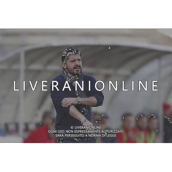 ANCONA vs PISA, Campionato di Calcio Lega Pro, Girone B, 20» giornata, 31/01/2016, nella foto: L\'ALLENATORE, GENNARO GATTUSO, PREOCCUPATO, ph.Claudio Zamagni/AGENZIA ALDO LIVERANI S.A.S.