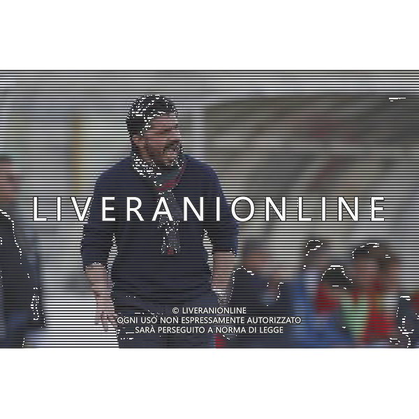 ANCONA vs PISA, Campionato di Calcio Lega Pro, Girone B, 20» giornata, 31/01/2016, nella foto: L\'ALLENATORE GENNARO GATTUSO, URLA, ph.Claudio Zamagni/AGENZIA ALDO LIVERANI S.A.S.