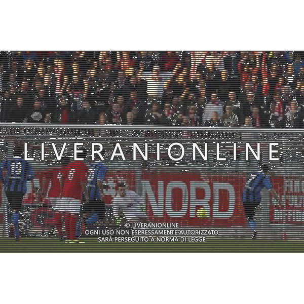 ANCONA vs PISA, Campionato di Calcio Lega Pro, Girone B, 20» giornata, 31/01/2016, nella foto: MANNINI BATTE IL RIGORE, ph.Claudio Zamagni/AGENZIA ALDO LIVERANI S.A.S.