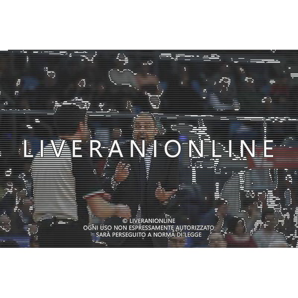 Lega Basket serie A, 3» giornata di ritorno, Consultinvest Pesaro vs Openjobmetis Varese 31/01/2016 nella foto: IL COACH MORETTI, INCREDULO, ph.CLAUDIO ZAMAGNI/AGENZIA ALDO LIVERANI S.A.S.