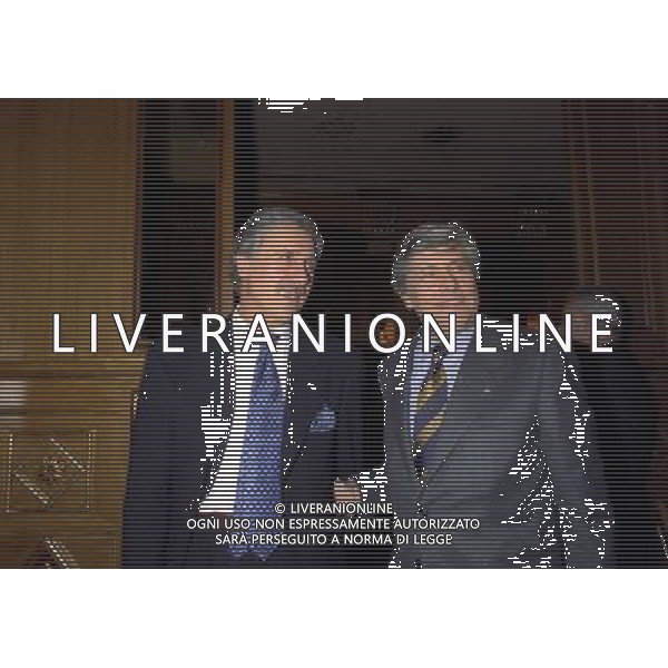 MILANO 16-12-1997 HOTEL PRINCIPE DI SAVOIA FESTA DELLA LEGA CALCIO NELLA FOTO FABIO BALDAS E LUCIANO NIZZOLA AG ALDO LIVERANI SAS