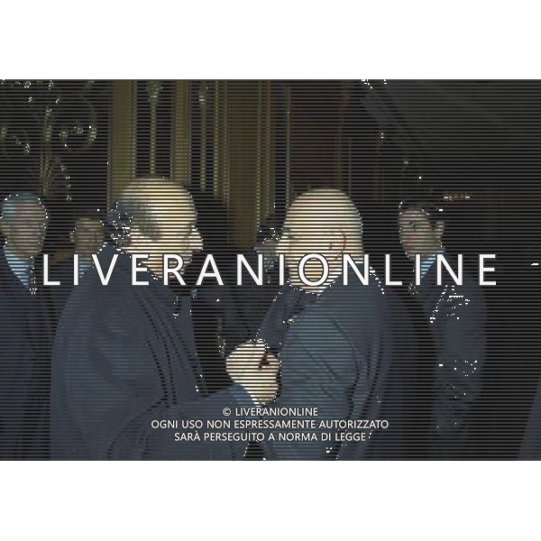 MILANO 16-12-1997 HOTEL PRINCIPE DI SAVOIA FESTA DELLA LEGA CALCIO NELLA FOTO LUCIANO MOGGI CON ADRIANO GALLIANI AG ALDO LIVERANI SAS