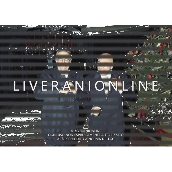 MILANO 16-12-1997 HOTEL PRINCIPE DI SAVOIA FESTA DELLA LEGA CALCIO NELLA FOTO ADRIANO GALLIANI E FRANCO CARRARO AG ALDO LIVERANI SAS