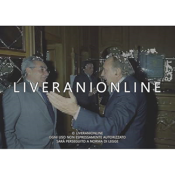 MILANO 16-12-1997 HOTEL PRINCIPE DI SAVOIA FESTA DELLA LEGA CALCIO NELLA FOTO CORRADO FERLAINO E CANDIDO CANNAVO AG ALDO LIVERANI SAS