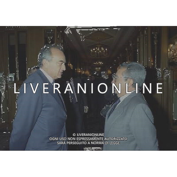 MILANO 16-12-1997 HOTEL PRINCIPE DI SAVOIA FESTA DELLA LEGA CALCIO NELLA FOTO ANTONIO GIRAUDO E CANDIDO CANNAVO AG ALDO LIVERANI SAS