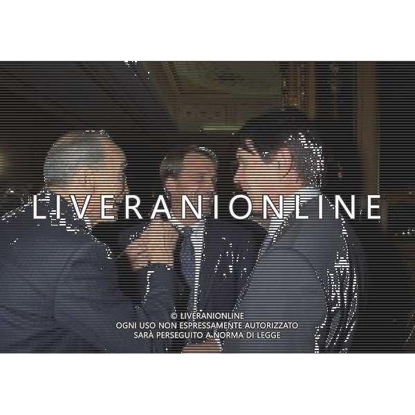 MILANO 16-12-1997 HOTEL PRINCIPE DI SAVOIA FESTA DELLA LEGA CALCIO NELLA FOTO ENZO BEARZOT -MARCO TARDELLI E CESARE MALDINI AG ALDO LIVERANI SAS