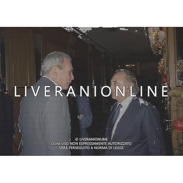 MILANO 16-12-1997 HOTEL PRINCIPE DI SAVOIA FESTA DELLA LEGA CALCIO NELLA FOTO GIUSEPPE GAZZONI FRASCARA CON GABRIELE ORIALI E CORRADO FERLAINO AG ALDO LIVERANI SAS