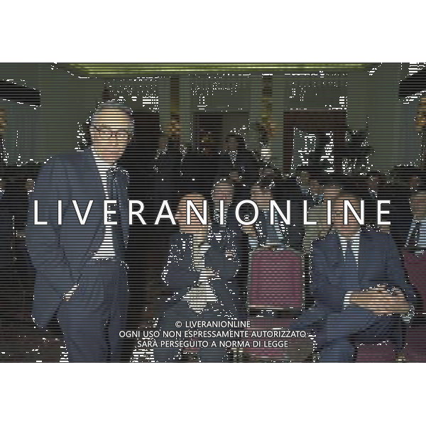 MILANO 16-12-1997 HOTEL PRINCIPE DI SAVOIA FESTA DELLA LEGA CALCIO NELLA FOTO ADRIANO GALLIANI CON FRANCO CARRARO CON ANTONIO GIRAUDO AG ALDO LIVERANI SAS