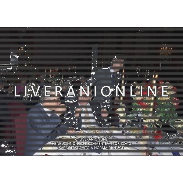 MILANO 16-12-1997 HOTEL PRINCIPE DI SAVOIA FESTA DELLA LEGA CALCIO NELLA FOTO VINCENZO MATTARESE CON ADRIANO GALLIANI E MASSIMO MORATTI AG ALDO LIVERANI SAS