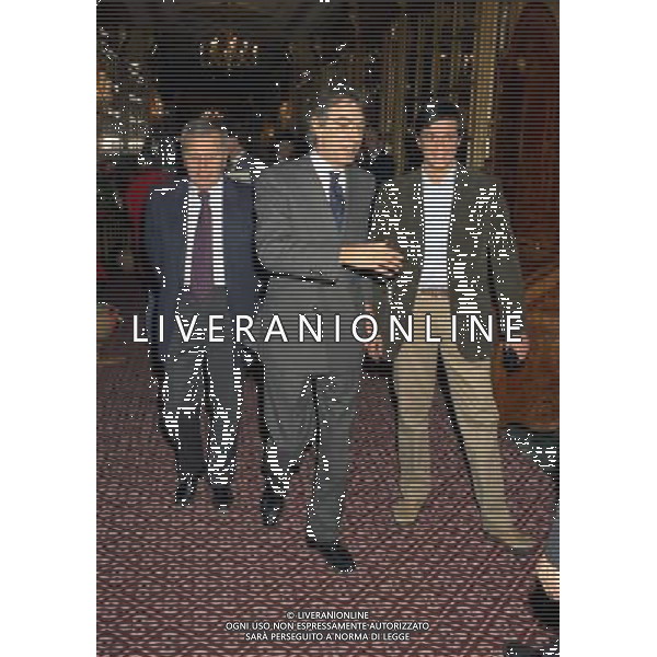 MILANO 16-12-1997 HOTEL PRINCIPE DI SAVOIA FESTA DELLA LEGA CALCIO NELLA FOTO MASSIMO MORATTI AG ALDO LIVERANI SAS