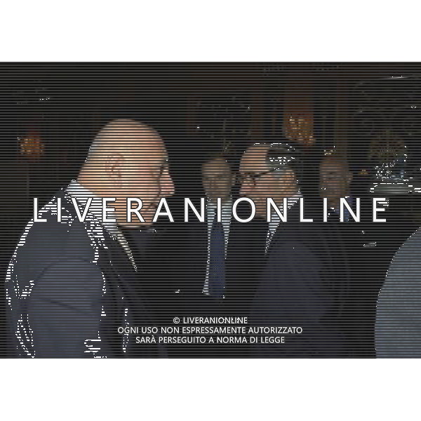 MILANO 16-12-1997 HOTEL PRINCIPE DI SAVOIA FESTA DELLA LEGA CALCIO NELLA FOTO FRANCO CARRARO E ADRIANO GALLIANI AG ALDO LIVERANI SAS