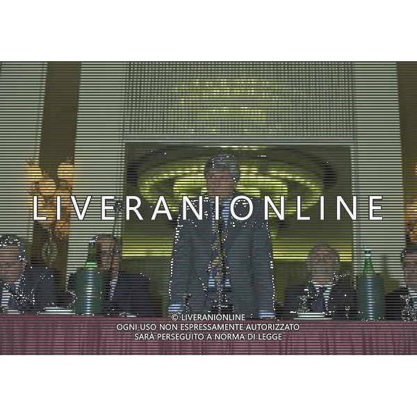 MILANO 16-12-1997 HOTEL PRINCIPE DI SAVOIA FESTA DELLA LEGA CALCIO NELLA FOTO LUCIANO NIZZOLA AG ALDO LIVERANI SAS