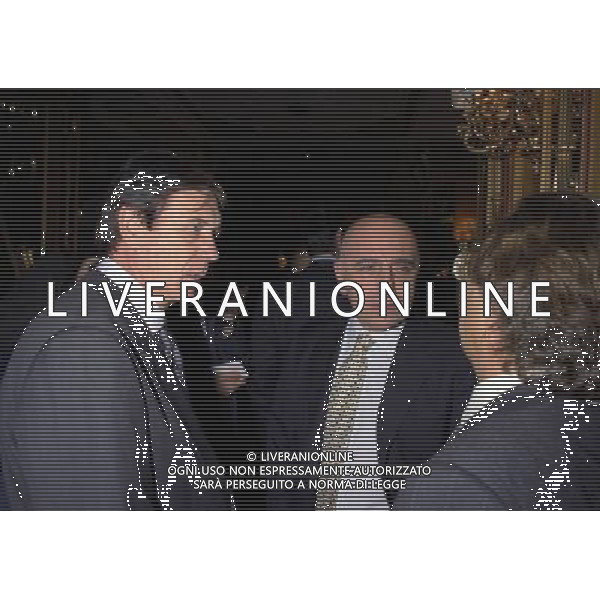 MILANO 16-12-1997 HOTEL PRINCIPE DI SAVOIA FESTA DELLA LEGA CALCIO NELLA FOTO CESARE MALDINI CON ADRIANO GALLIANIE GINO CORIONI AG ALDO LIVERANI SAS