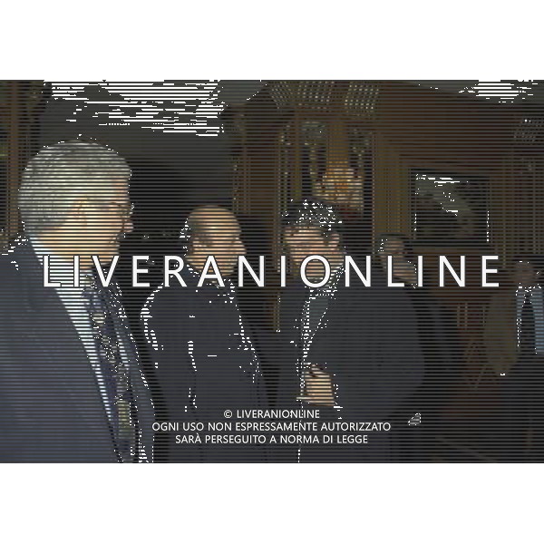 MILANO 16-12-1997 HOTEL PRINCIPE DI SAVOIA FESTA DELLA LEGA CALCIO NELLA FOTO LUCIANO MOGGI CON MICHELE UVA AG ALDO LIVERANI SAS