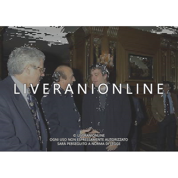 MILANO 16-12-1997 HOTEL PRINCIPE DI SAVOIA FESTA DELLA LEGA CALCIO NELLA FOTO LUCIANO MOGGI CON MICHELE UVA AG ALDO LIVERANI SAS