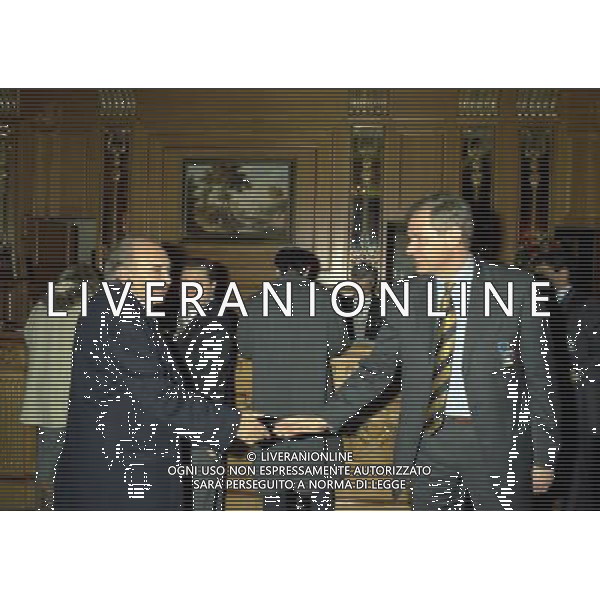 MILANO 16-12-1997 HOTEL PRINCIPE DI SAVOIA FESTA DELLA LEGA CALCIO NELLA FOTO CORRADO FERLAINO E PAIRETTO PIERLUIGI AG ALDO LIVERANI SAS