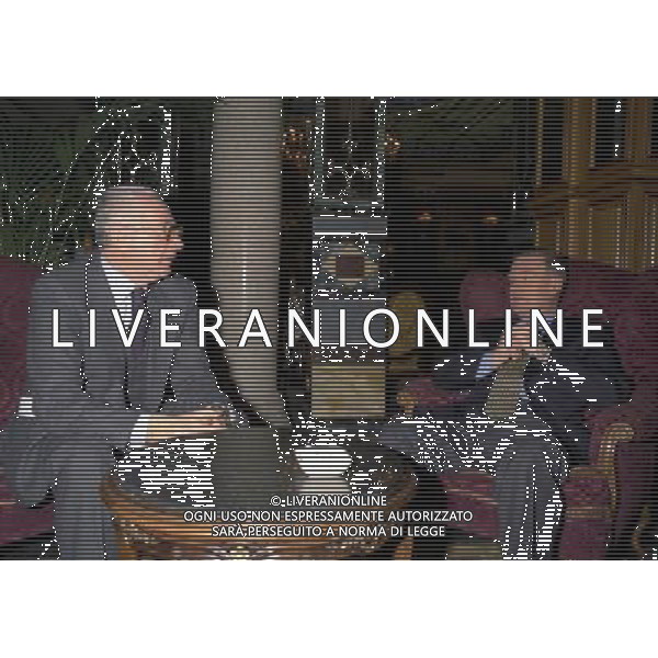 MILANO 16-12-1997 HOTEL PRINCIPE DI SAVOIA FESTA DELLA LEGA CALCIO NELLA FOTO AZEGLIO VICINI CON SERGIO CAMPANA AG ALDO LIVERANI SAS