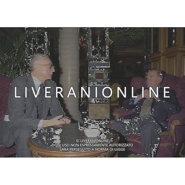 MILANO 16-12-1997 HOTEL PRINCIPE DI SAVOIA FESTA DELLA LEGA CALCIO NELLA FOTO AZEGLIO VICINI CON SERGIO CAMPANA AG ALDO LIVERANI SAS