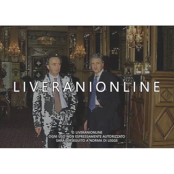 MILANO 16-12-1997 HOTEL PRINCIPE DI SAVOIA FESTA DELLA LEGA CALCIO NELLA FOTO FABIO BALDAS CON MATTEI MAURIZIO AG ALDO LIVERANI SAS