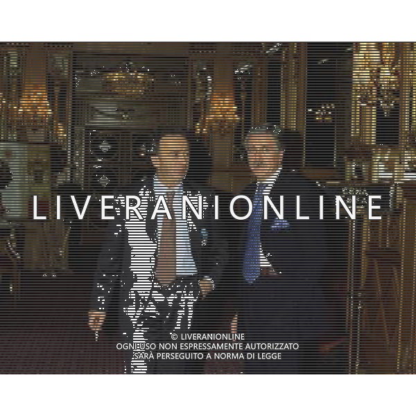 MILANO 16-12-1997 HOTEL PRINCIPE DI SAVOIA FESTA DELLA LEGA CALCIO NELLA FOTO FABIO BALDAS CON MATTEI MAURIZIO AG ALDO LIVERANI SAS