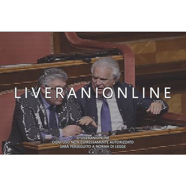 Palazzo Madama discussione del disegno di legge Regolamentazione delle unioni civili tra persone dello stesso sesso e disciplina delle convivenze Roma - 02.02.2016 - nella foto: Denis Verdini e Consiglio Nunziante / Ph. Corradetti - Ag. Aldo Liverani Sas / Ag. Aldo Liverani Sas