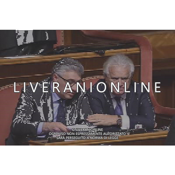 Palazzo Madama discussione del disegno di legge Regolamentazione delle unioni civili tra persone dello stesso sesso e disciplina delle convivenze Roma - 02.02.2016 - nella foto: Denis Verdini e Consiglio Nunziante / Ph. Corradetti - Ag. Aldo Liverani Sas / Ag. Aldo Liverani Sas
