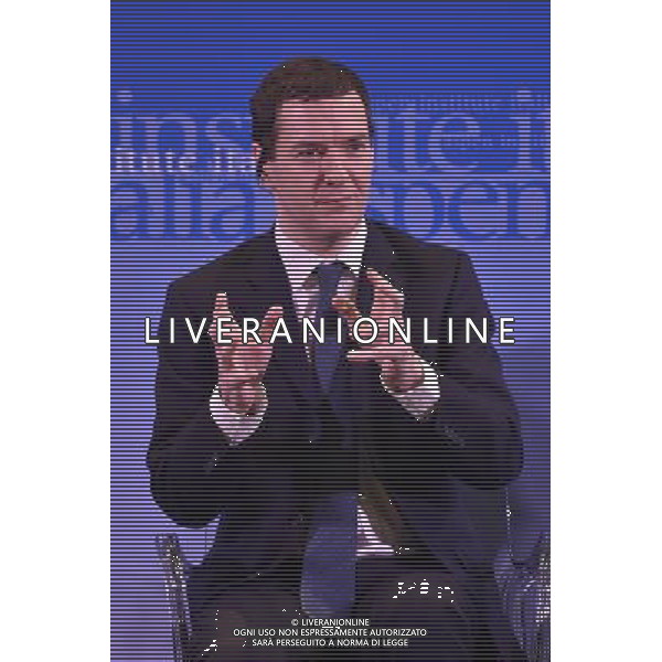 Incontro - dibattito \'Italy and the UK: addressing global challengers in a reformed UE\' Istituto Aspen Roma 03 febbraio 2016 nella foto George Osborne ©Corradetti / Ag. Aldo Liverani Sas