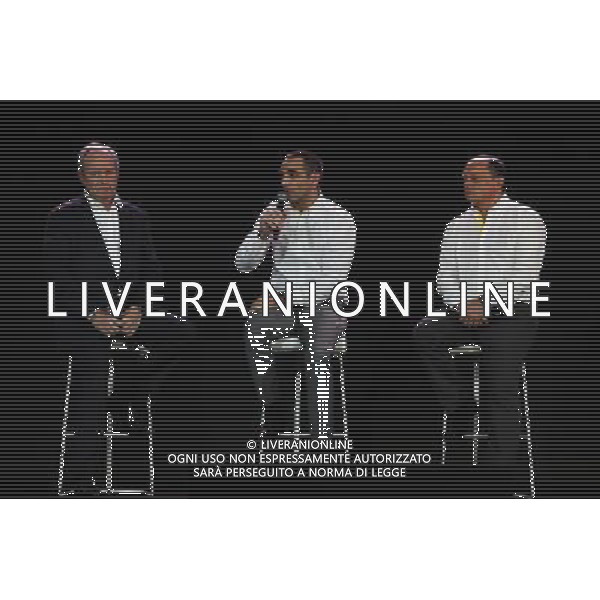 (L to R): Jerome Stoll (FRA) Renault Sport F1 President with Cyril Abiteboul (FRA) Renault Sport F1 Managing Director and Frederic Vasseur (FRA) Renault Sport Formula One Team Racing Director. 03.02.2016. Renault Sport Formula One Team RS16 Launch, Renault Technocentre, Paris, France. / Ag. Aldo Liverani Sas - Italy only editorial use only