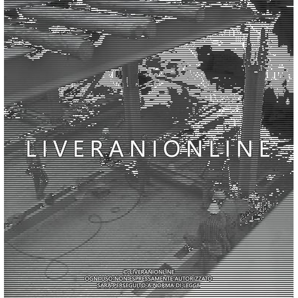 1966 MLIANO COSTRUZIONE METROPOLITANA VERDE A MILANO NELLA FOTO IL CANTIERE DELLA METROPOLITANA VERDE ZONA LAMBRATE AG ALDO LIVERANI SAS