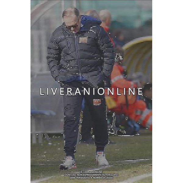 SANTARCANGELO vs PISTOIESE, Campionato di Calcio Lega Pro, Girone B, 21Âª giornata, 07/02/2016, nella foto: ALVINI A TESTA BASSA, ph.CLAUDIO ZAMAGNI/AGENZIA ALDO LIVERANI S.A.S.
