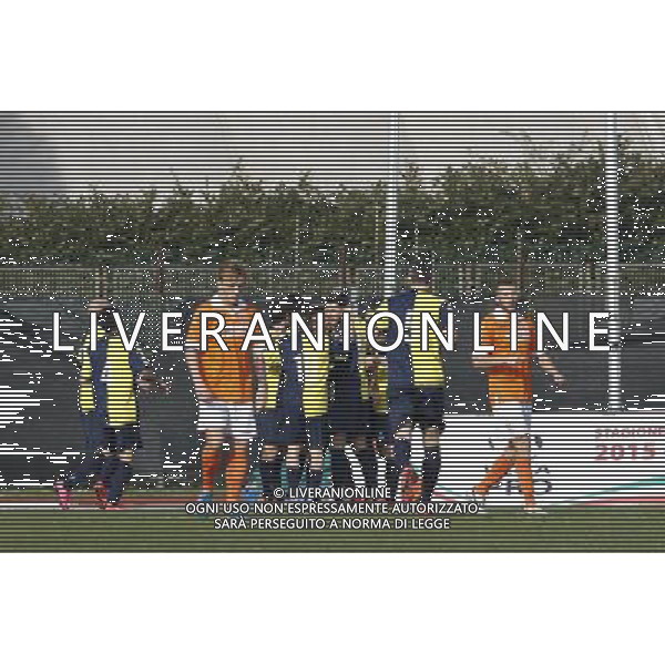 SANTARCANGELO vs PISTOIESE, Campionato di Calcio Lega Pro, Girone B, 21Âª giornata, 07/02/2016, nella foto: L\'ESULTANZA DEL SANTARCANGELO, ph.CLAUDIO ZAMAGNI/AGENZIA ALDO LIVERANI S.A.S.