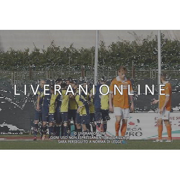 SANTARCANGELO vs PISTOIESE, Campionato di Calcio Lega Pro, Girone B, 21Âª giornata, 07/02/2016, nella foto: L\'ESULTANZA DEL SANTARCANGELO, ph.CLAUDIO ZAMAGNI/AGENZIA ALDO LIVERANI S.A.S.
