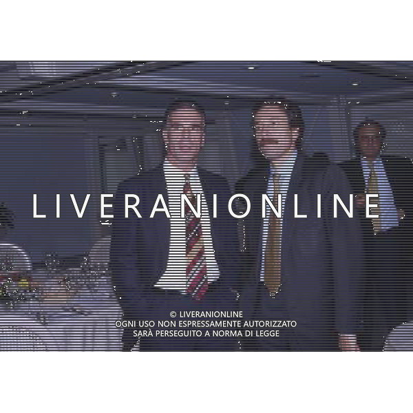 RETROSPETTIVA ROBERTO GOVEANI PRESIDENTE TORINO CALCIO NELLA FOTO ROBERTO GOVEANI CON RENATO ZACCARELLI AG ALDO LIVERANI SAS