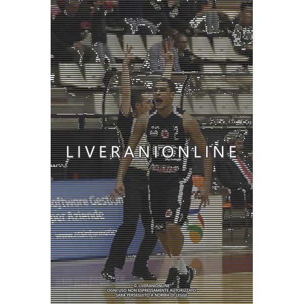Basket serie B, Girone A, 20» giornata, NTS Basket Rimini Crabs vs Tramec Cento, 07/02/2016, nella foto: PEREZ, ESULTA, Ph.CLAUDIO ZAMAGNI/AGENZIA ALDO LIVERANI S.A.S.