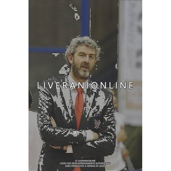 Basket serie B, Girone A, 20» giornata, NTS Basket Rimini Crabs vs Tramec Cento, 07/02/2016, nella foto: L\'ASSISTENTE COACH CORRADO MOFFA, SERIO, Ph.CLAUDIO ZAMAGNI/AGENZIA ALDO LIVERANI S.A.S.