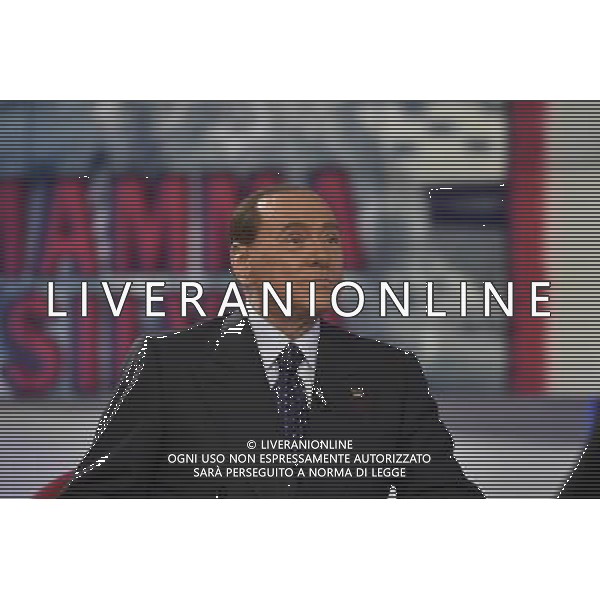 Silvio Berlusconi ospite della puntata speciale \'Madri\' de L\'Aria che Tira suLa7 - Roma 08 febbraio 2016 Â©Corredati / AGENZIA ALDO LIVERANI SAS 