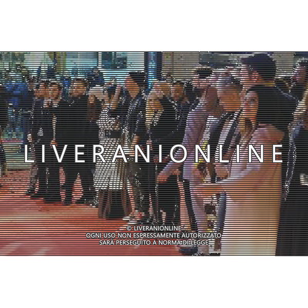 66mo Festival della canzone italiana SanRemo 08 febbraio 2016 nella foto la sfilata sulla passerella del red carpet dei cantanti partecipanti al teatro Ariston ©Gazzaniga / AGENZIA ALDO LIVERANI SAS 