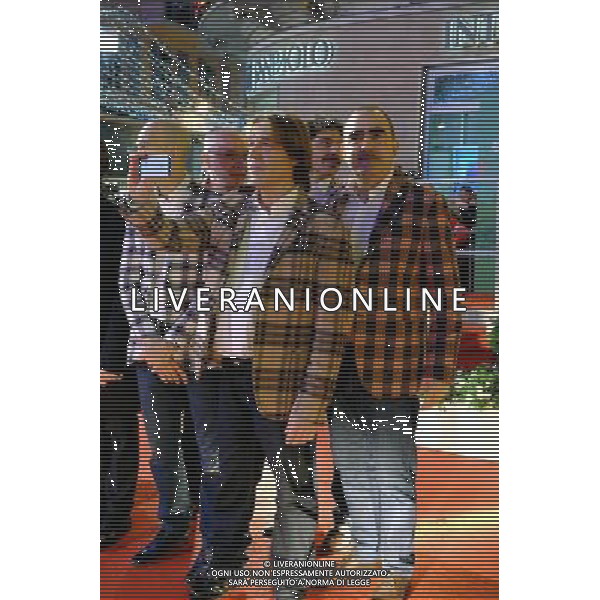 66mo Festival della canzone italiana SanRemo 08 febbraio 2016 nella foto la sfilata sulla passerella del red carpet dei cantanti partecipanti al teatro Ariston - Elio e le storie tese ©Gazzaniga / AGENZIA ALDO LIVERANI SAS 