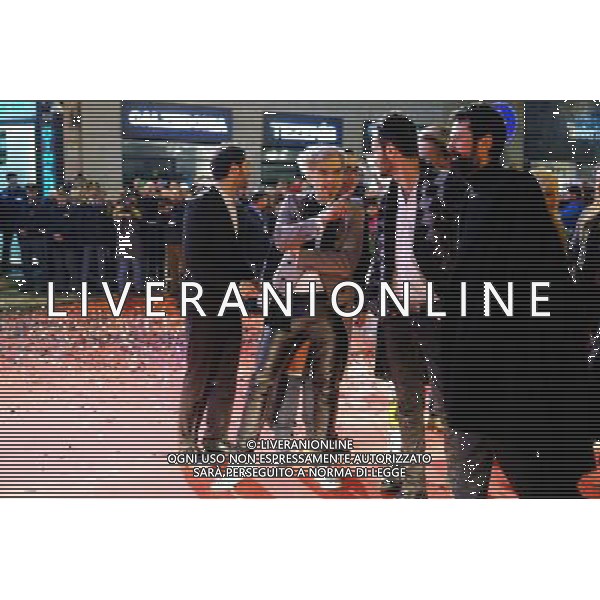 66mo Festival della canzone italiana SanRemo 08 febbraio 2016 nella foto la sfilata sulla passerella del red carpet dei cantanti partecipanti al teatro Ariston - Morgan, nome d\'arte di Marco Castoldi ©Gazzaniga / AGENZIA ALDO LIVERANI SAS 