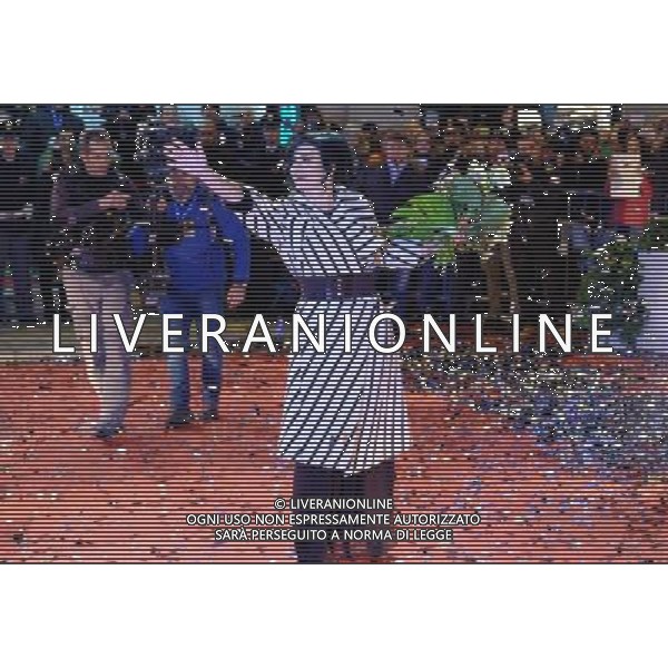 66mo Festival della canzone italiana SanRemo 08 febbraio 2016 nella foto la sfilata sulla passerella del red carpet dei cantanti partecipanti al teatro Ariston - Dolcenera ©Gazzaniga / AGENZIA ALDO LIVERANI SAS 