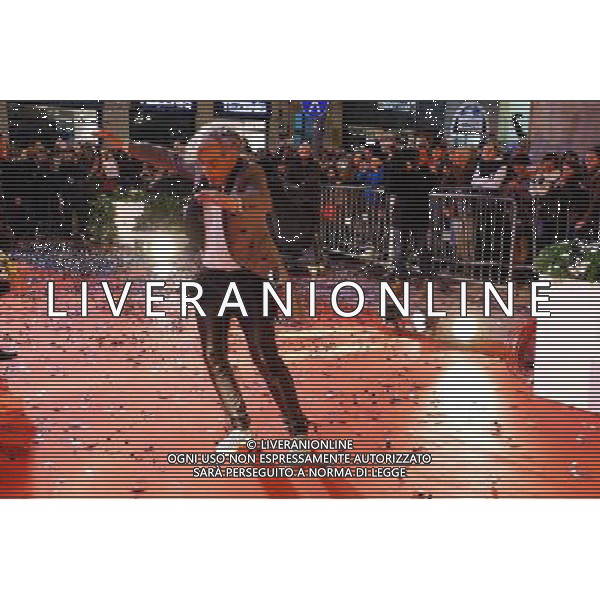 66mo Festival della canzone italiana SanRemo 08 febbraio 2016 nella foto la sfilata sulla passerella del red carpet dei cantanti partecipanti al teatro Ariston - Morgan, nome d\'arte di Marco Castoldi ©Gazzaniga / AGENZIA ALDO LIVERANI SAS 
