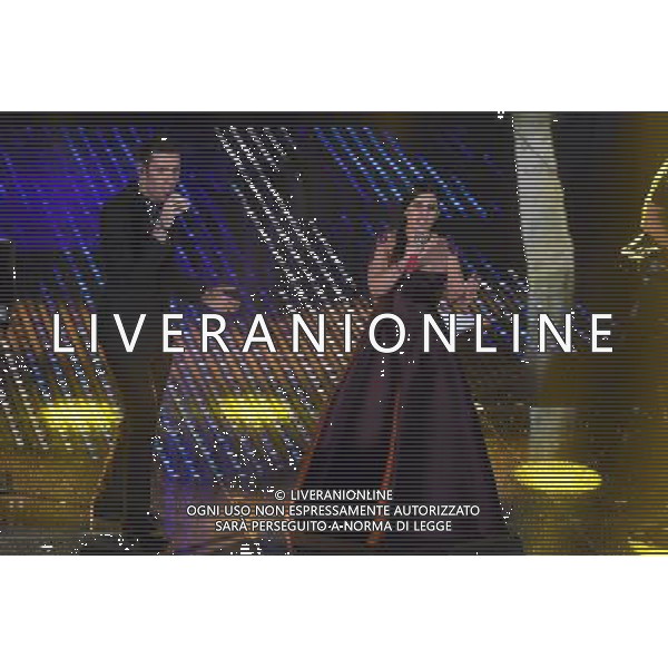 PRIMA SERATA 66mo FESTIVAL DELLA CANZONE ITALIANA DI SANREMO 09 FEBBRAIO 2016 NELLA FOTO GIOVANNI CACCAMO E DEBORAH IURATO ©GAZZANIGA / AGENZIA ALDO LIVERANI SAS 