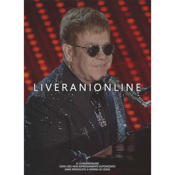 PRIMA SERATA 66mo FESTIVAL DELLA CANZONE ITALIANA DI SANREMO 09 FEBBRAIO 2016 NELLA FOTO SIR ELTON JOHN ©GAZZANIGA / AGENZIA ALDO LIVERANI SAS 